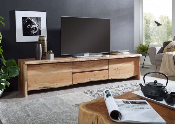 WOODLAND TV stolek 220x50 cm, přírodní, akácie