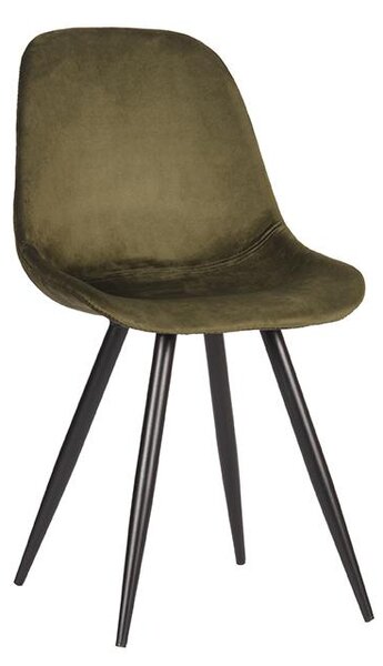 LABEL51 Zelená sametová jídelní židle Anaca