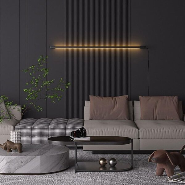 Toolight Moderní nástěnné LED osvětlení D30 LHJ065-W 120cm černé