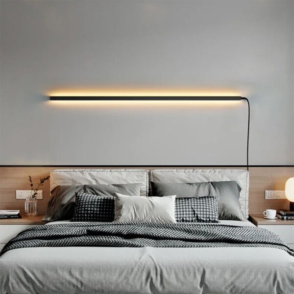 Toolight Moderní nástěnné LED osvětlení D30 LHJ065-W 120cm černé