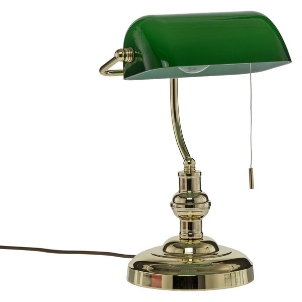 Stolní lampa Lindby, Milenka, Zlatá / mosazná, Obývací pokoj, Kov, Starožitný