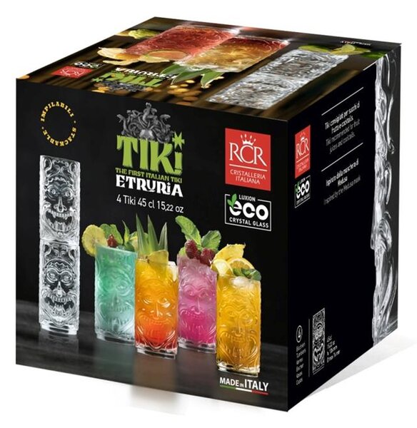 RCR SKLENICE NA VODU TIKI VENEZIA 450ML SADA 4 KS