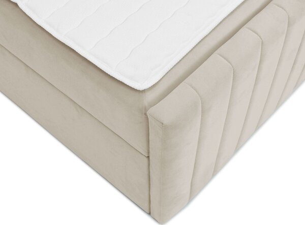 Kontinentální manželská postel 180x200 VASHON 2 - pastelová růžová + topper ZDARMA