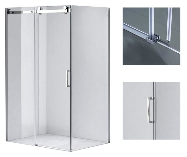 BPS-koupelny Obdélníkový sprchový kout HYD-OK203A 100x80 chrom/transparent - bez vaničky