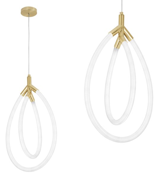 Toolight Toolight, LED závěsné osvětlení, 43W, G017-CP, zlatá-bílá, OSW-06365