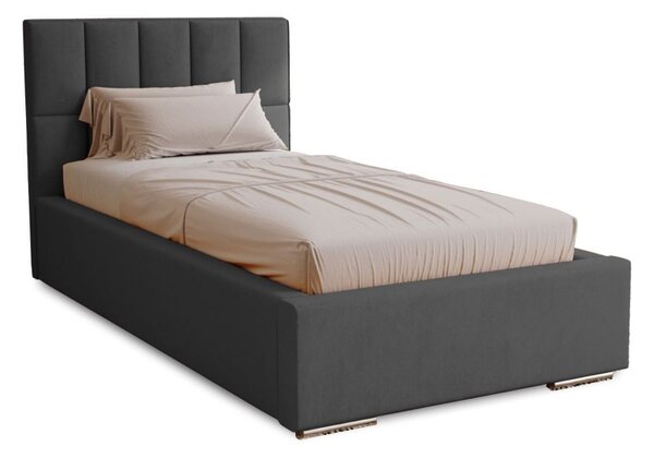 Jednolůžková čalouněná postel 100x200 EMPORIA - ocelová šedá