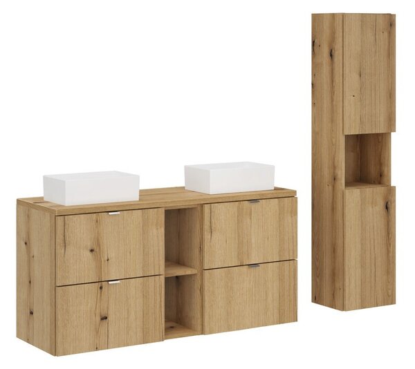 Comad Koupelnová sestava Nova Oak se skříňkami a umyvadly 120 cm dub evoke