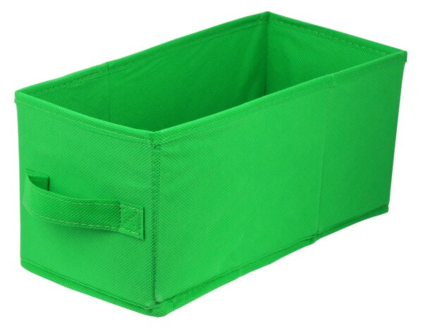 DOMINO - Úložný box textilní LAVITA zelený 15x31x15