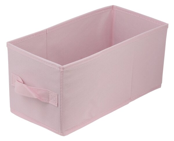 DOMINO - Úložný box textilní LAVITA světle růžové 15x31x15