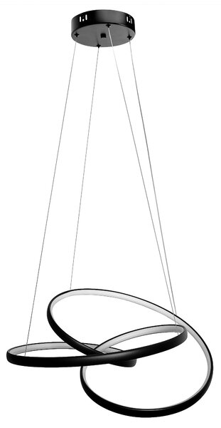 Toolight Toolight, LED stropní svítidlo 50cm, 32W + dálkové ovládání, G006-CP, černá, OSW-09747