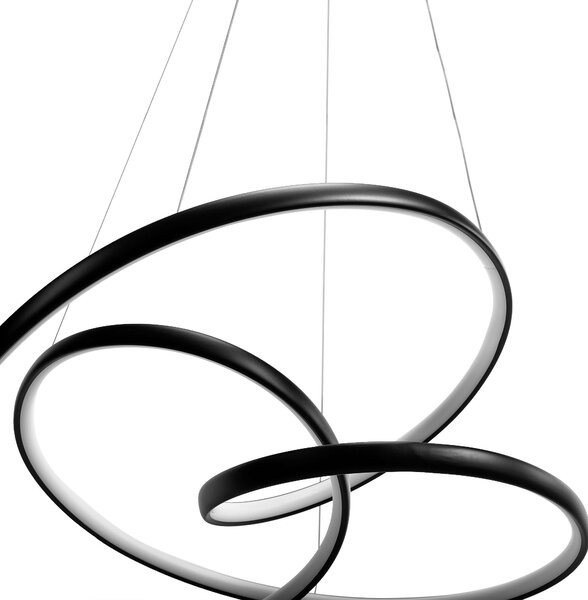 Toolight Toolight, LED stropní svítidlo 50cm, 32W + dálkové ovládání, G006-CP, černá, OSW-09747