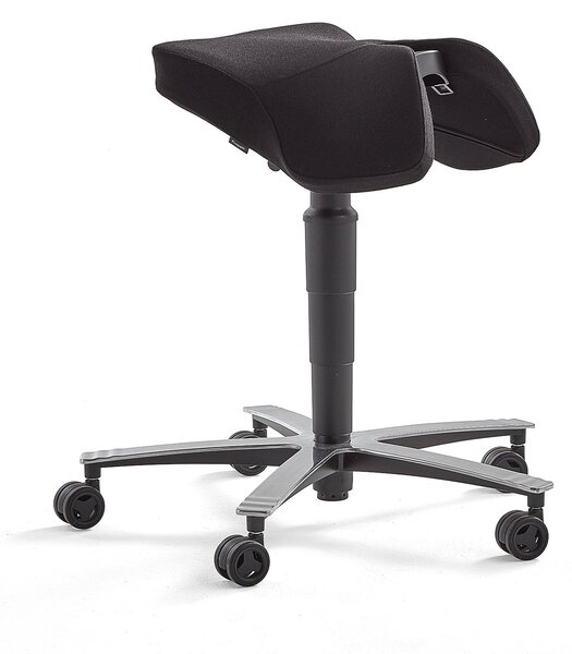 AJ Produkty Sedlová židle EPSOM, s houpací mechanikou, černá