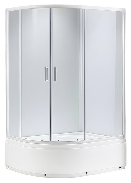 BPS-koupelny Asymetrický sprchový kout HYD-AK-MAJ11585LCH 115x85 cm levý, bílá/transparent v setu s hlubokou sprchovou vaničkou