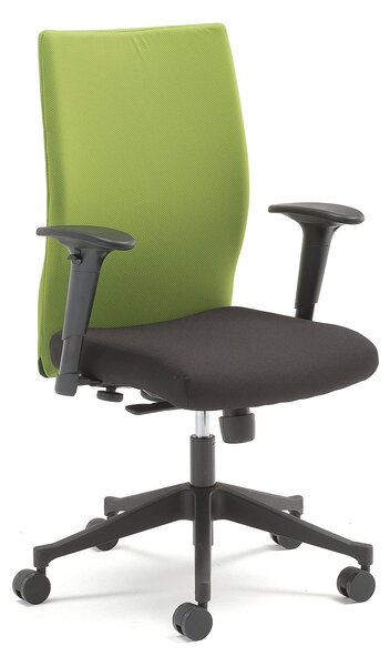 AJ Produkty Kancelářská židle MILTON, s područkami, zelená