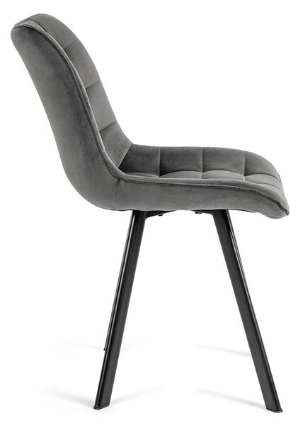 Vikio Jídelní set pro 4 osoby 140x90 cm dub, šedá samet VJS114-41S-S