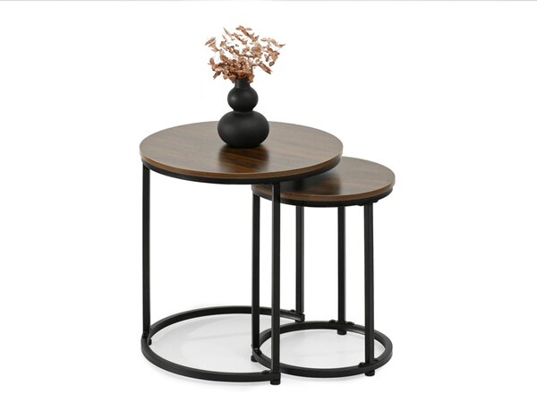 Set konferenčních stolků JACEK S - ořech / černý