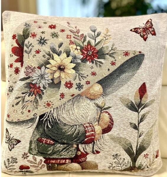 Gobelínový povlak na polštář Jarní skřítek Chenille IT118 Barva Vícebarevná Rozměry 42x42 cm