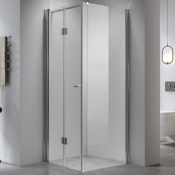 BPS-koupelny Čtvercový sprchový kout HYD-SK1180B 90x90 chrom/transparent - bez vaničky