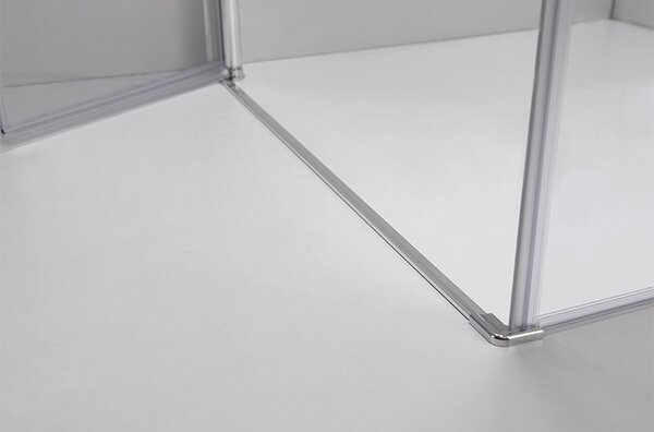 BPS-koupelny Čtvercový sprchový kout HYD-SK1180B 90x90 chrom/transparent - bez vaničky