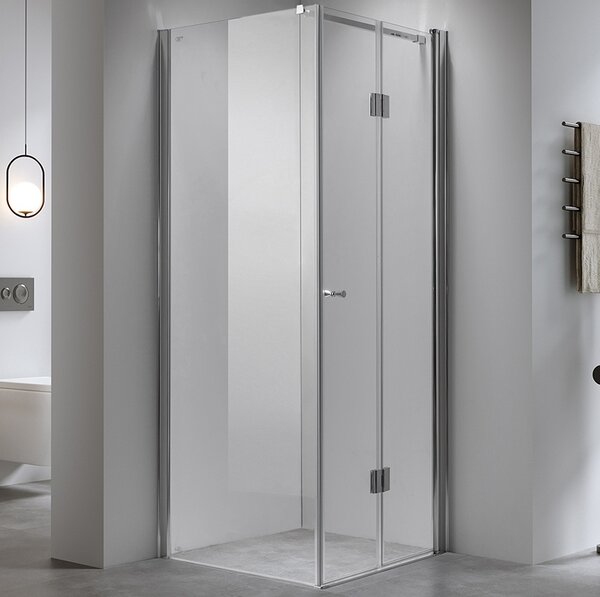 BPS-koupelny Čtvercový sprchový kout HYD-SK1180B 90x90 chrom/transparent - bez vaničky