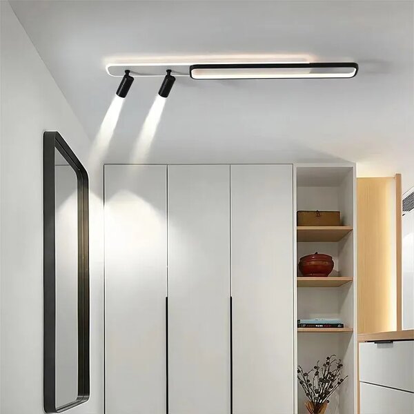 Toolight Toolight, LED stropní svítidlo s bodovými reflektory 100cm, 45W, 4000K, APP1438-C, černá-bílá, OSW-00967