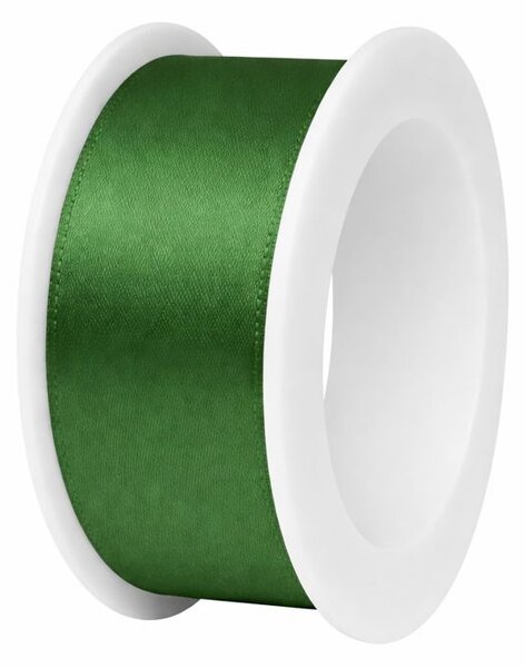 Stuha saténová tmavě zelená 25mm x 3m (7,-Kč/m)