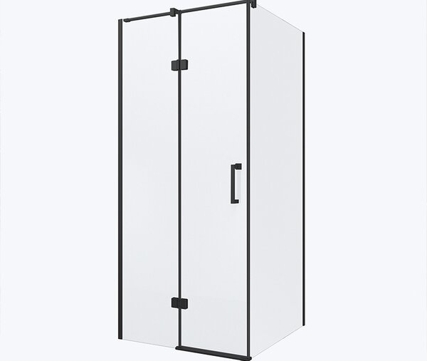 BPS-koupelny Čtvercový sprchový kout HYD-SK01B 80x80 černý/transparent - bez vaničky