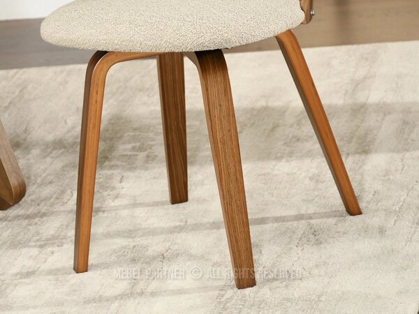 Designová židle ANELIS - béžová / ořech