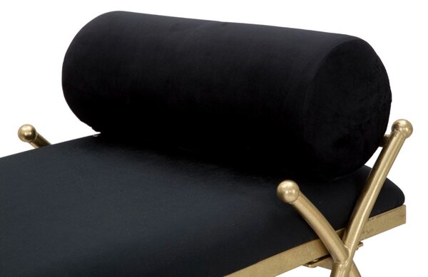 Designová lavice Nancilea 112,5 cm černá