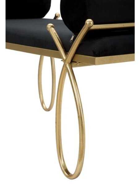 Designová lavice Nancilea 112,5 cm černá