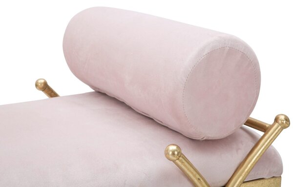 Designová lavice Nancilea 112,5 cm růžová