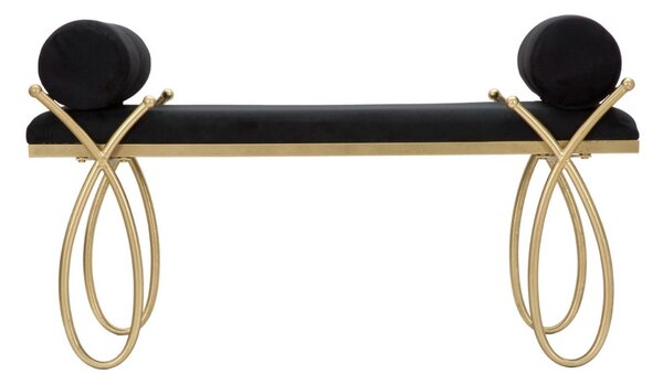 Designová lavice Nancilea 112,5 cm černá