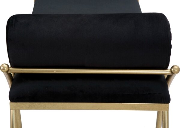 Designová lavice Nancilea 112,5 cm černá