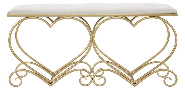 Designová lavice Efthymia 105 cm krémová