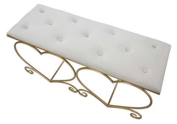 Designová lavice Efthymia 105 cm krémová