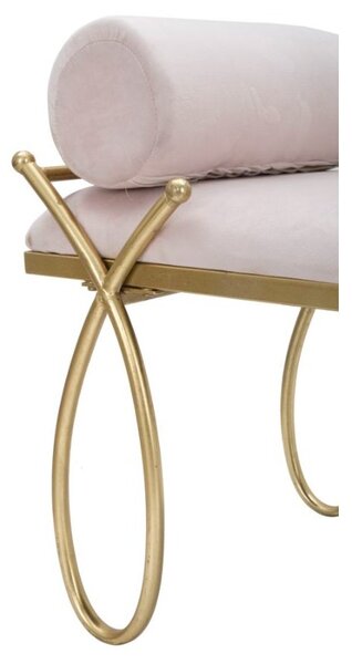 Designová lavice Nancilea 112,5 cm růžová