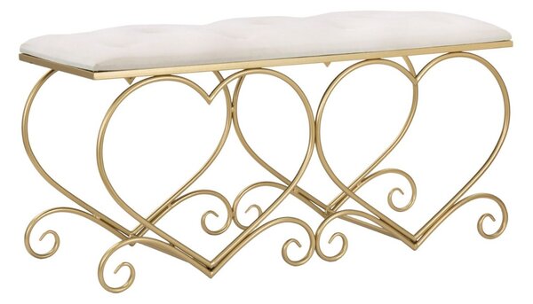 Designová lavice Efthymia 105 cm krémová