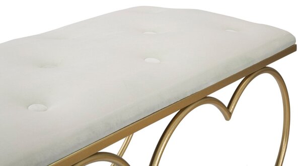 Designová lavice Efthymia 105 cm krémová