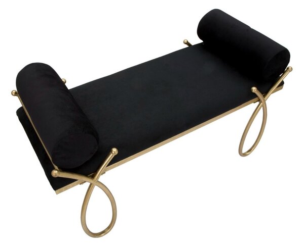 Designová lavice Nancilea 112,5 cm černá