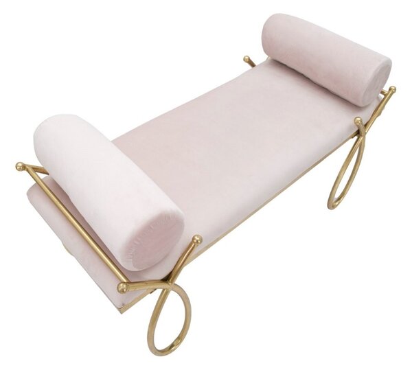 Designová lavice Nancilea 112,5 cm růžová