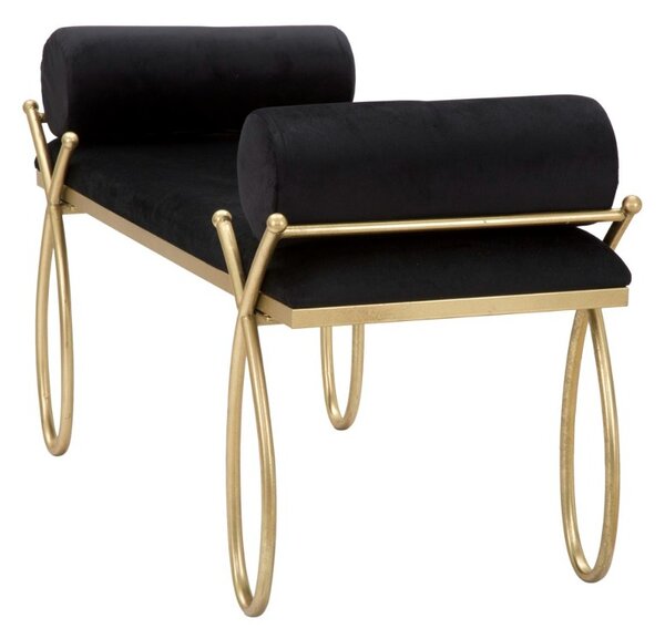 Designová lavice Nancilea 112,5 cm černá