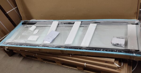 BPS-koupelny Zalamovací otočné sprchové dveře HYD-JSD01 120 - ROZBALENO - černá/transparent pro instalaci do niky - bez vaničky