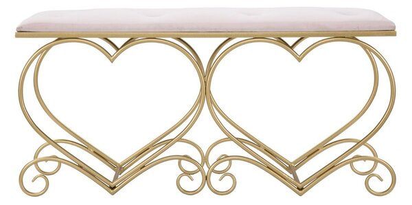 Designová lavice Efthymia 105 cm růžová
