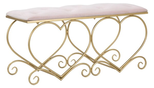 Designová lavice Efthymia 105 cm růžová