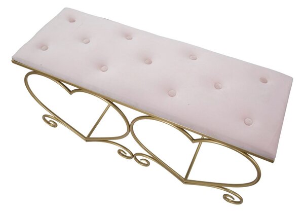 Designová lavice Efthymia 105 cm růžová