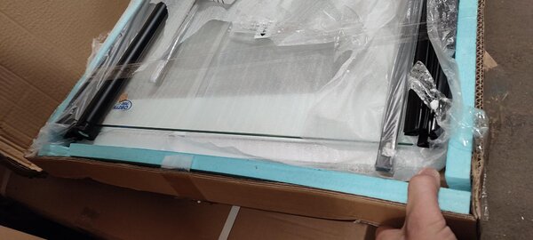 BPS-koupelny Zalamovací otočné sprchové dveře HYD-JSD01 120 - ROZBALENO - černá/transparent pro instalaci do niky - bez vaničky