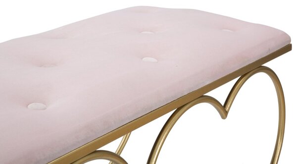 Designová lavice Efthymia 105 cm růžová