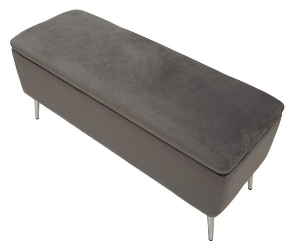Designová lavice Caerwyn 112 cm šedá
