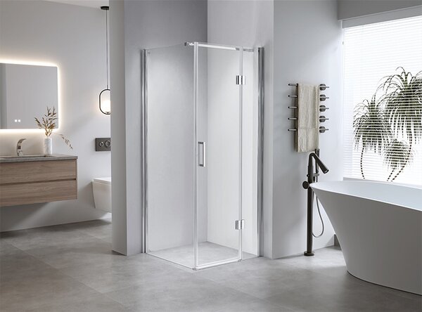 BPS-koupelny Čtvercový sprchový kout HYD-SK1390B 90x90 chrom/transparent - bez vaničky