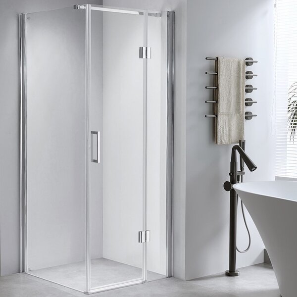 BPS-koupelny Čtvercový sprchový kout HYD-SK1390B 90x90 chrom/transparent - bez vaničky